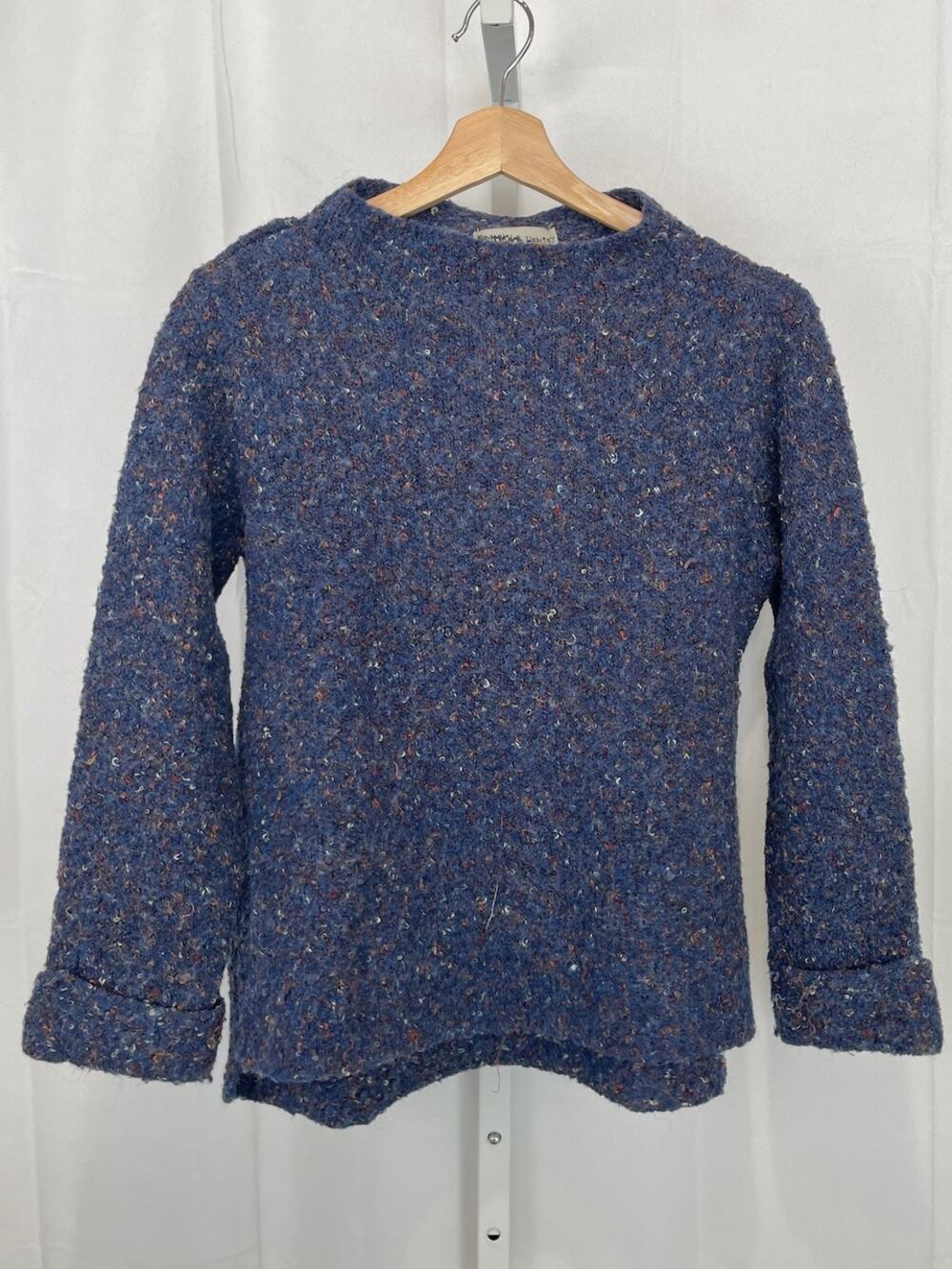 HABITAT Funnel Mock Neck Pullover Sweater Blue Multicolor Size XS